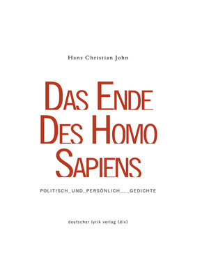 cover image of DAS ENDE DES HOMO SAPIENS